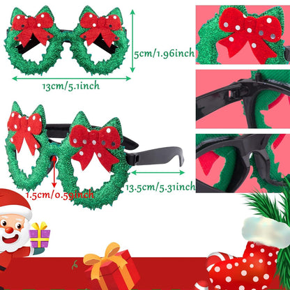 SIQUK 16-tlg. Weihnachts Haarreifen Stirnbänder Brillen Rahmen Set