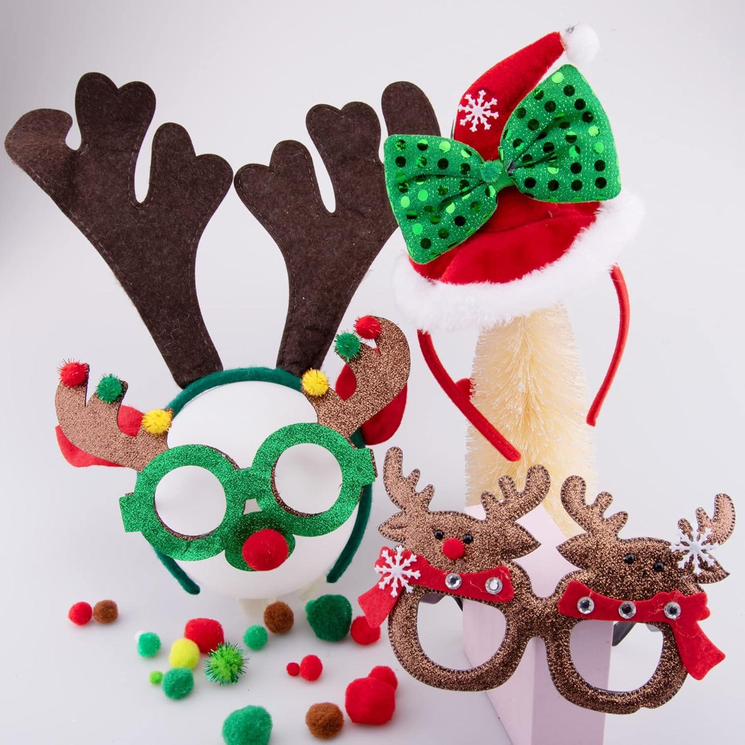 Weihnachten Haarreifen und Brillen Set - Weihnachts