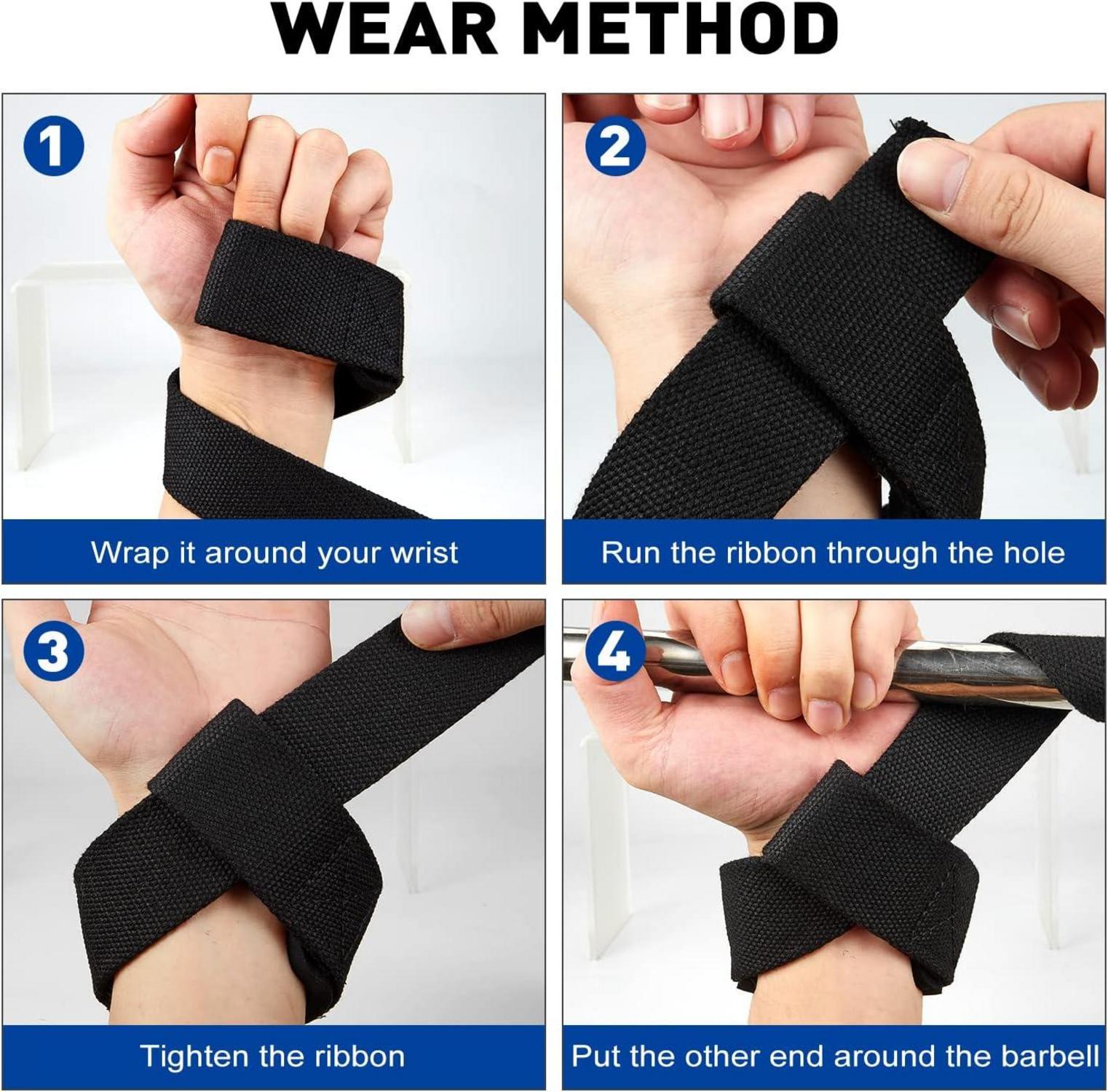 Zughilfen für Krafttraining - Profi Lifting Straps für Fitness Schutz