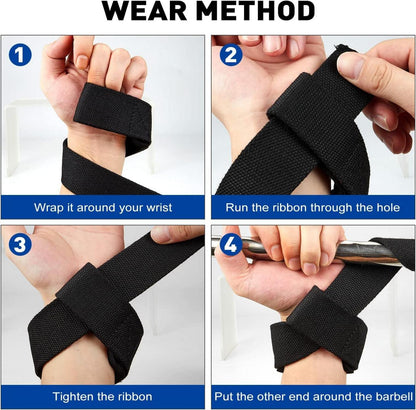 Zughilfen für Krafttraining - Profi Lifting Straps für Fitness Schutz