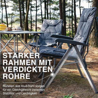 EVER ADVANCED Campingstuhl Faltbar Rückenverstellbar 150 KG Gepolstert 4