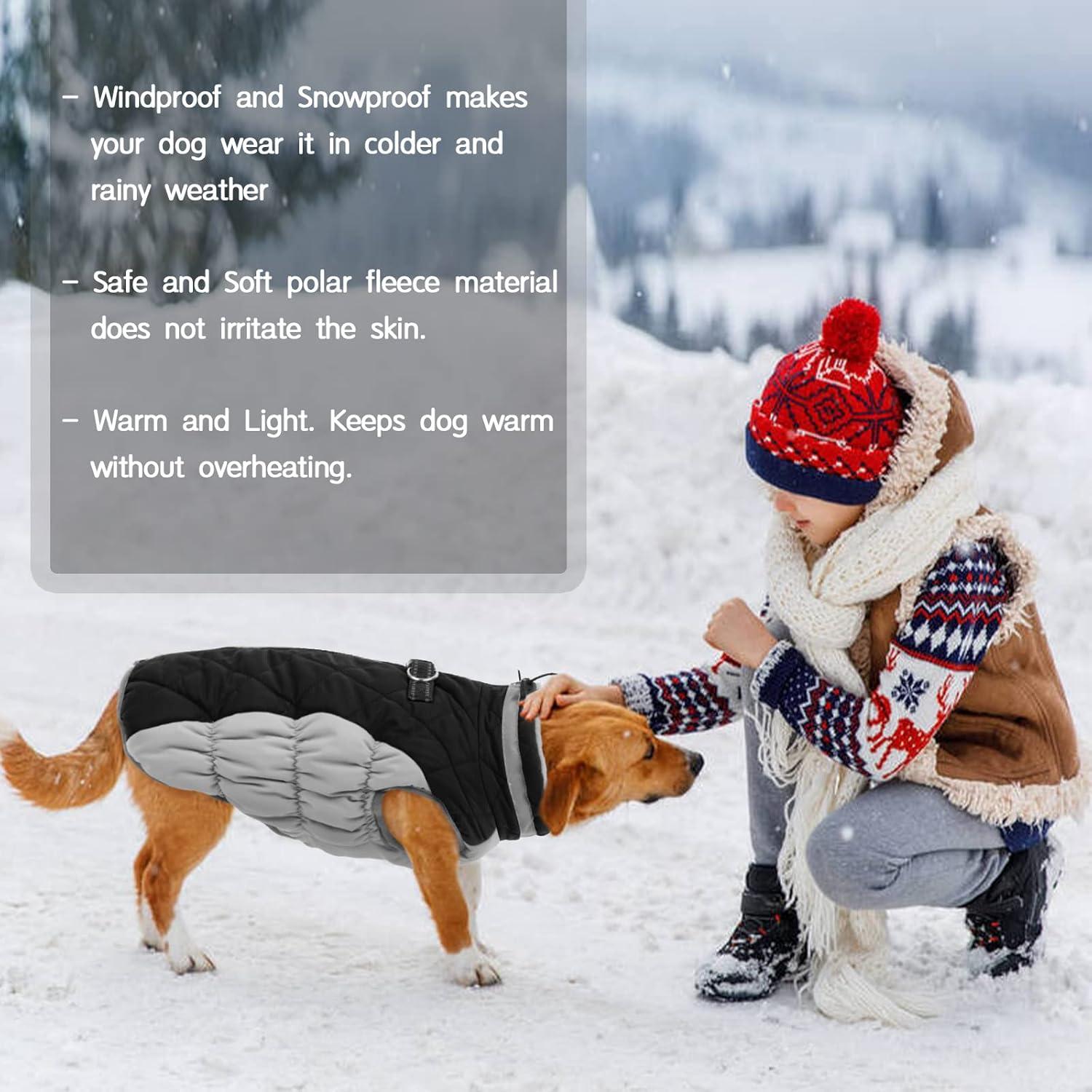 Wasserdichter Hundemantel für kleine bis große Hunde, Winterjacke mit
