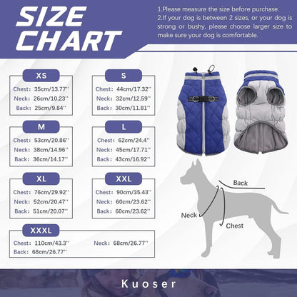 Wasserdichter Hundemantel Fleece Gefütterte Winterjacke für
