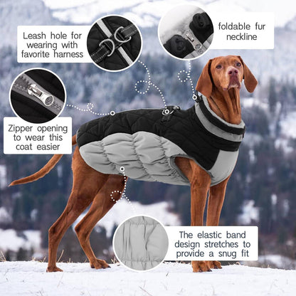 Kuoser Wasserdichter Hundemantel Winterjacke mit Fleecefutter  XS
