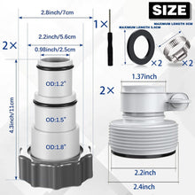 4er Set Poolschlauch Adapter Pool Intex Schlauchadapter