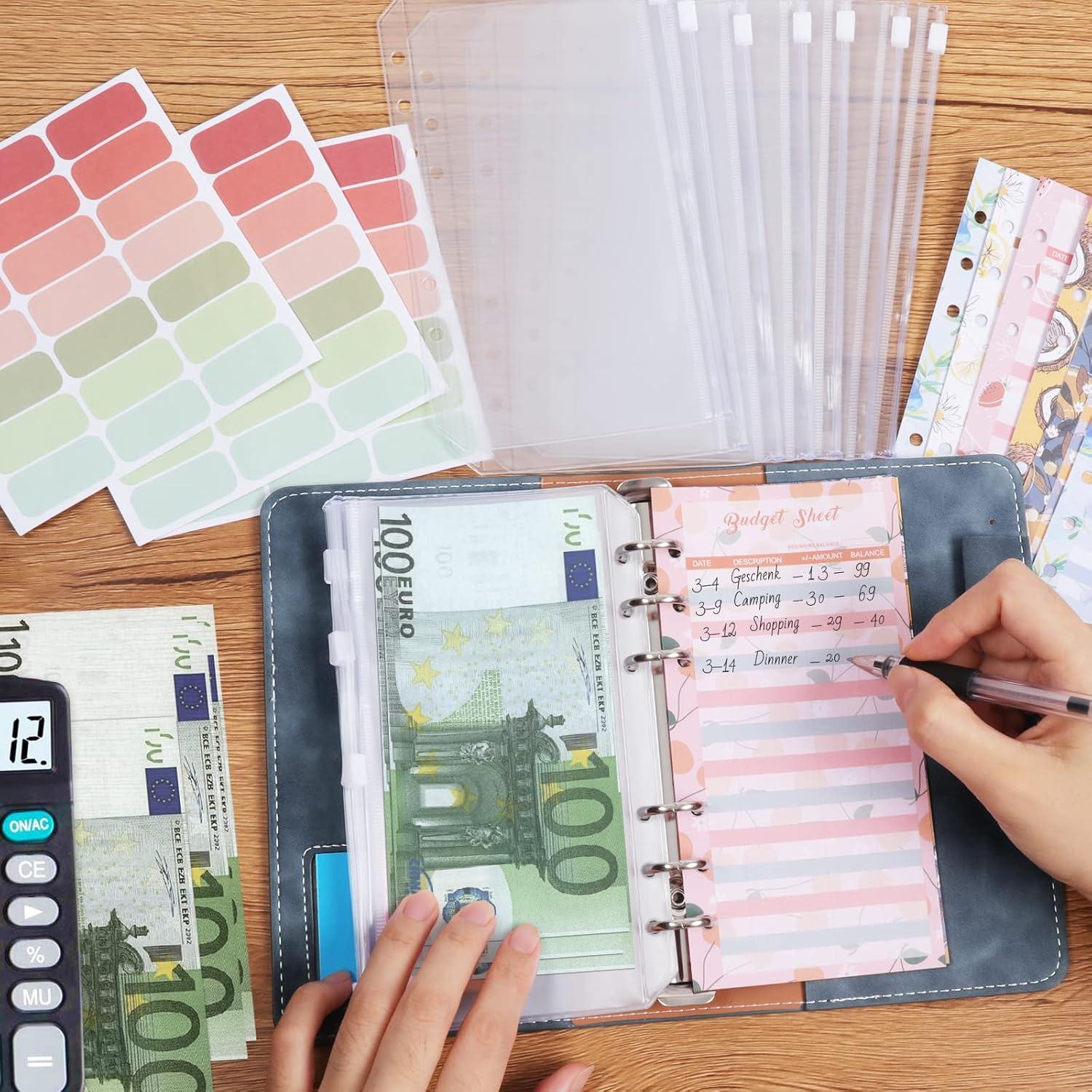 Budget Planner A6 Binder Geldumschläge Sparmappe Organizer Finanzbuch
