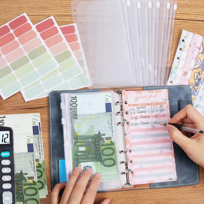 Budget Planner A6 Binder Geldumschläge Sparmappe Organizer Finanzbuch