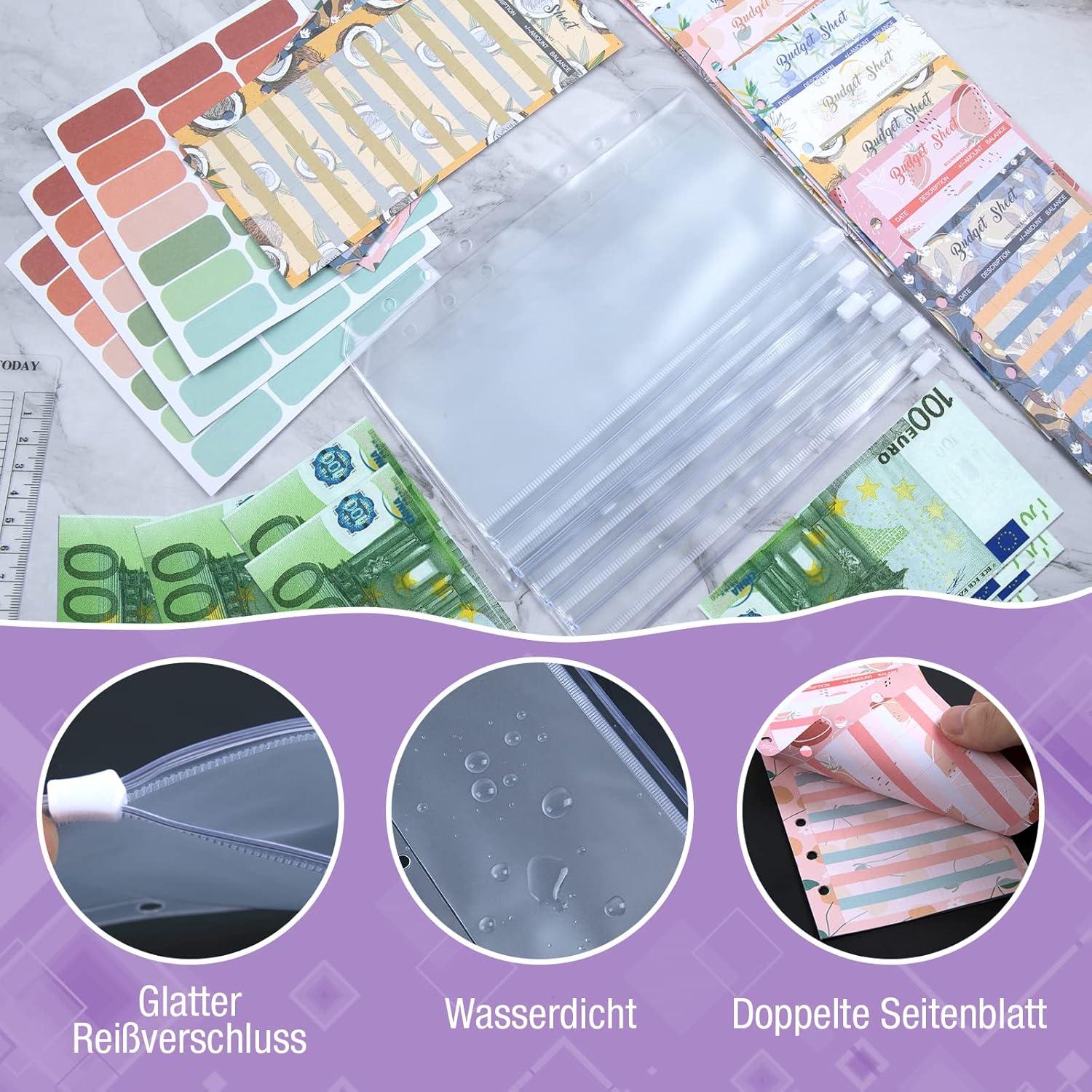 Budget Planner Binder A6 Geldumschlag Spar Challenge Organizer Mappe