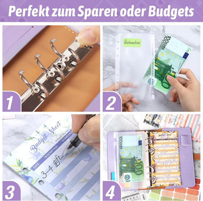 Budget Planner A6 Sparbuch Haushaltsbuch Geldbörse Geldmappe
