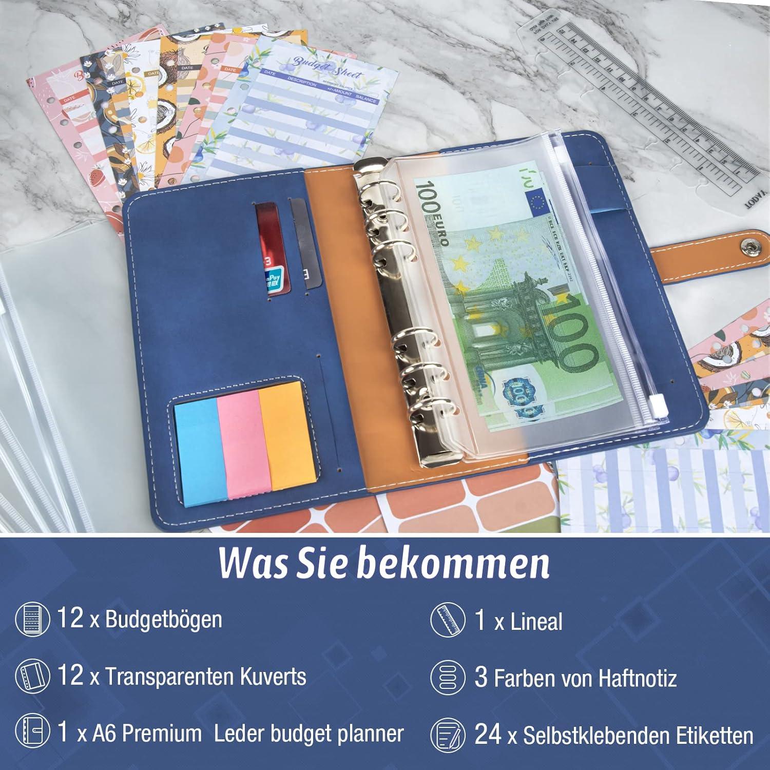 Budget Planner A6 Binder mit Geldfächern & Budget Sheets