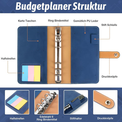 Budget Planner A6 Binder mit Geldfächer & Organizer Buch