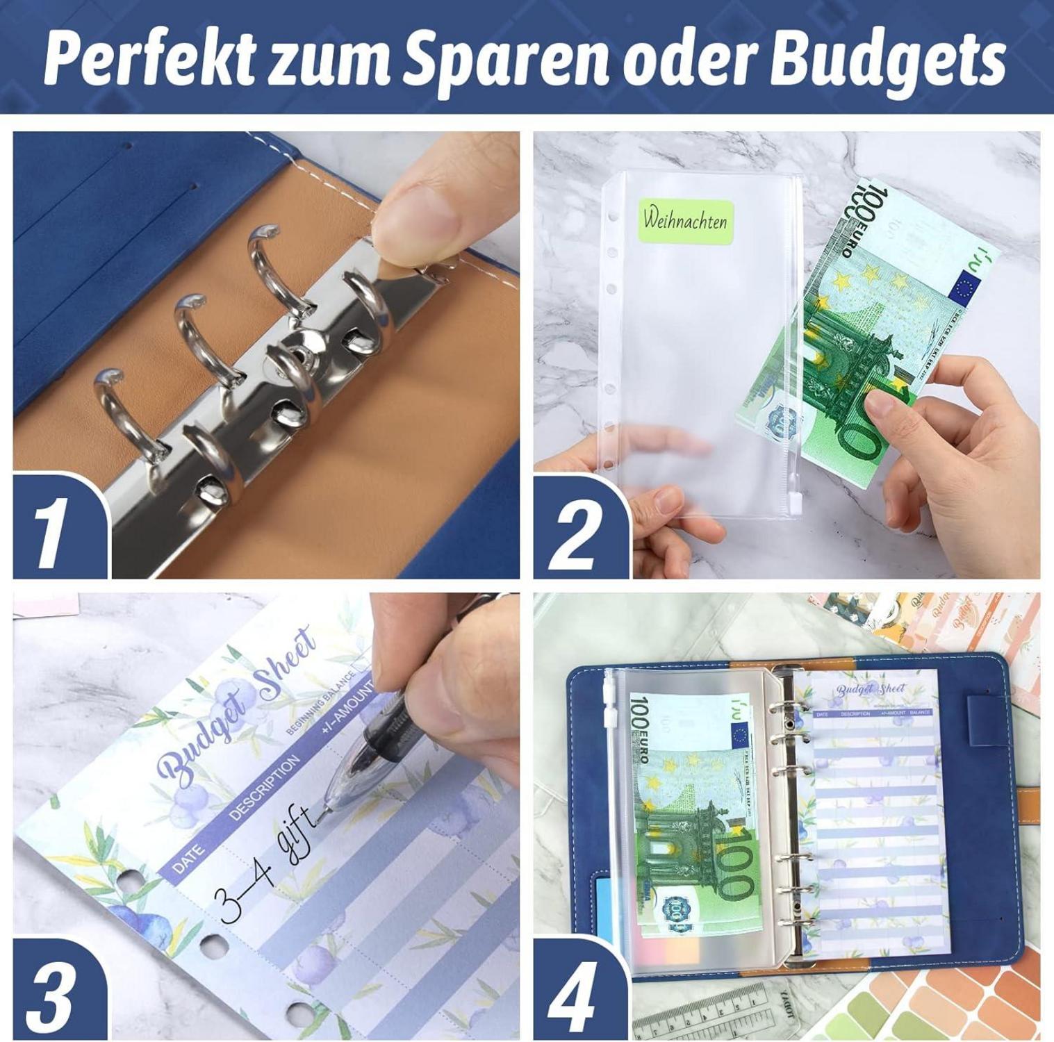 Budget Planner A6 Binder Money Management Cash Stuffing Organizer