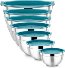 Edelstahl Rührschüssel Set mit Luftdichtem