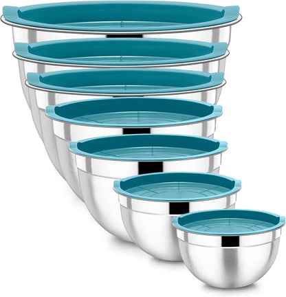 Edelstahl Rührschüssel Set mit Luftdichtem