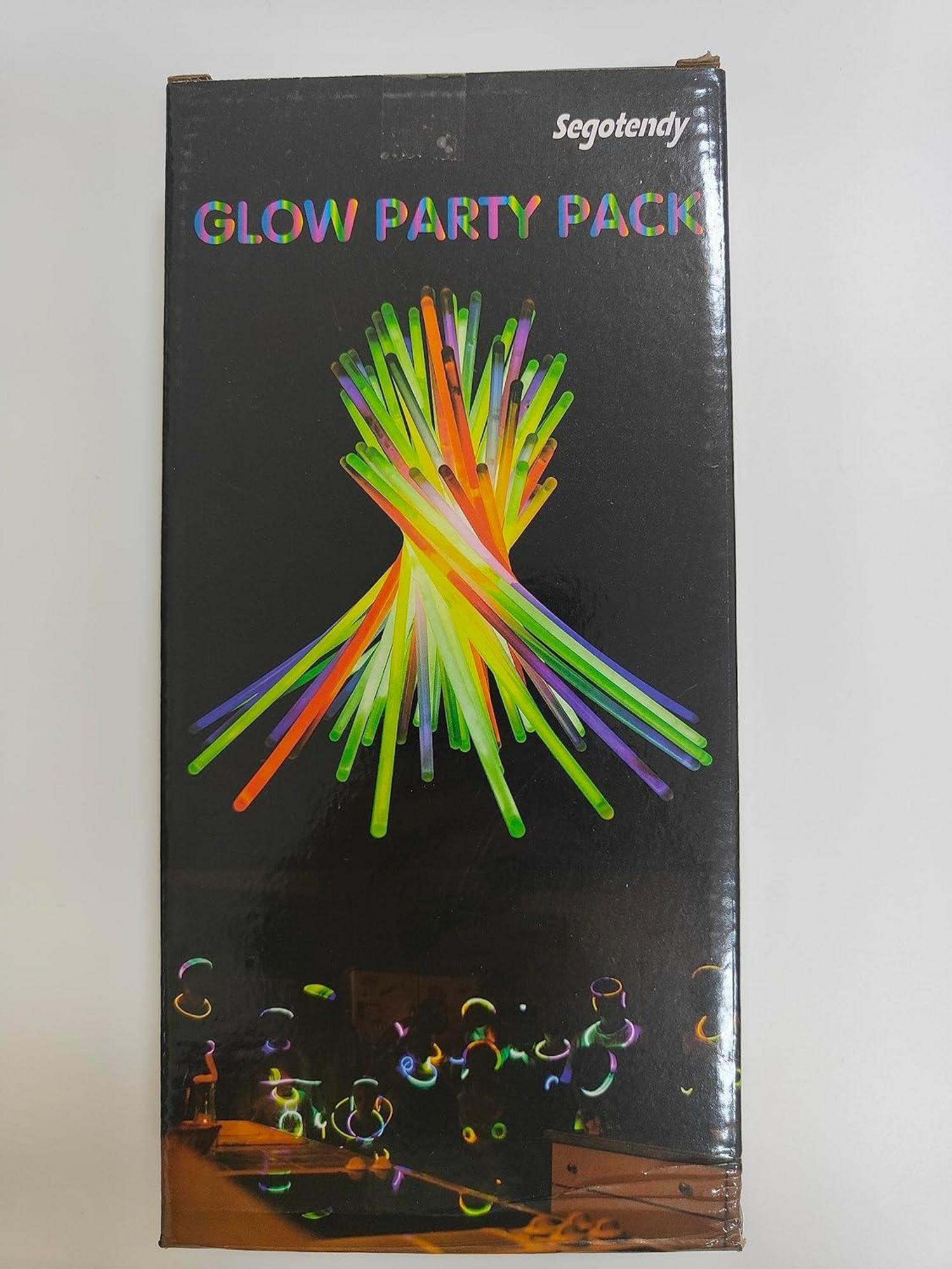 Segotendy Knicklichter Party Set 100 Stück 20CM Ultra Heller 6 Farben Glow Stick