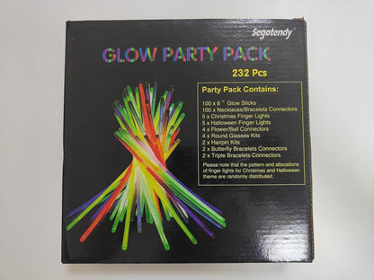 Segotendy Knicklichter Party Set Halloween Deko 100 Leuchtstäbe Neon Hochzeit
