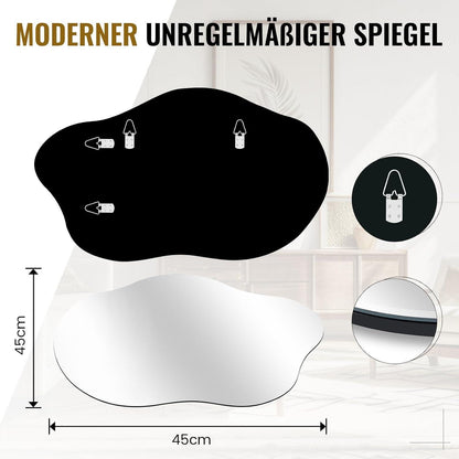 Asymmetrischer Wandspiegel 50x85cm – Rahmenloser Großer Spiegel