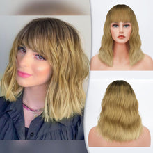 Lockige Bob Perücke mit Pony für Frauen - Cosplay & Kostüm