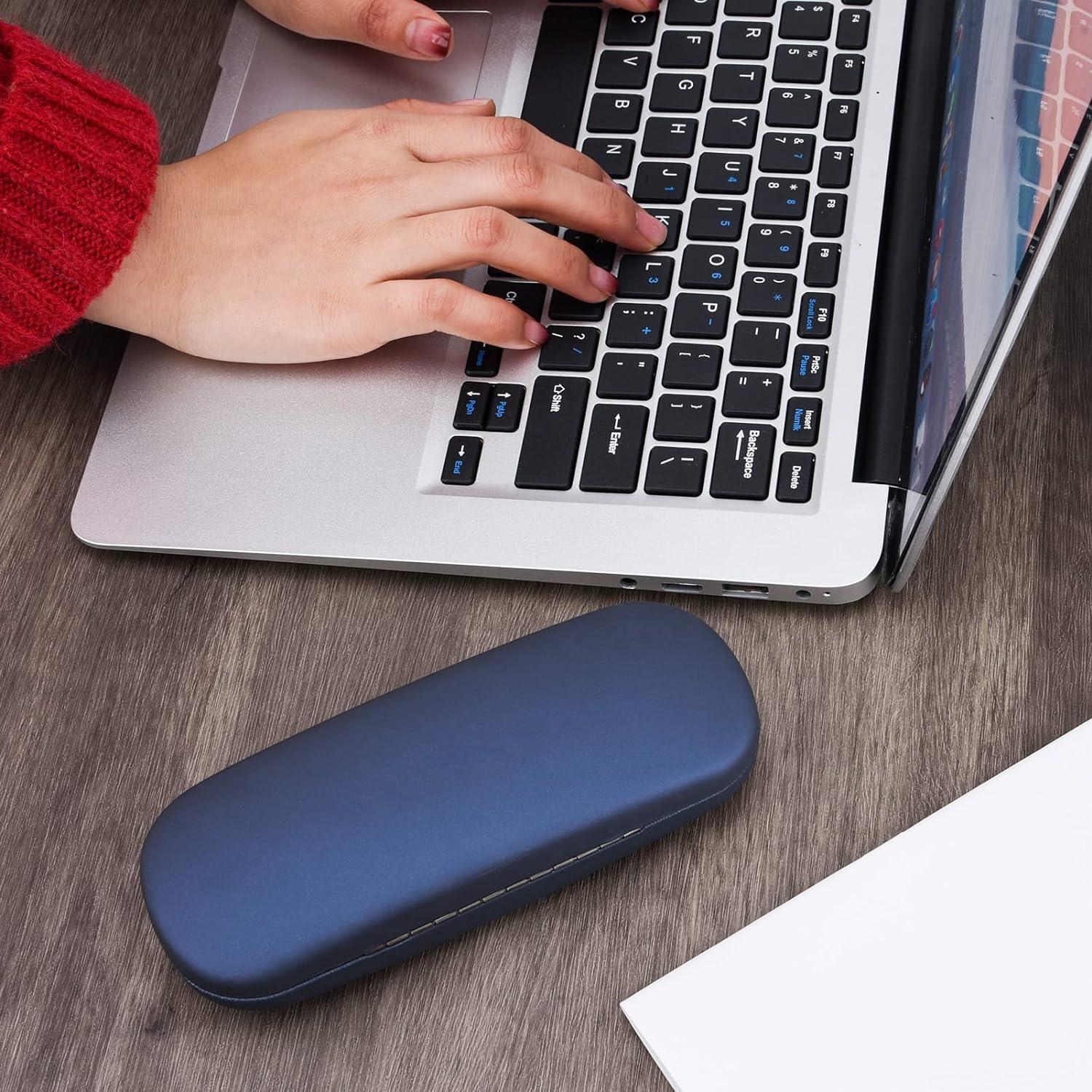 Brillenetui Hartschalen Hardcase 2er Set in Blau und Schwarz