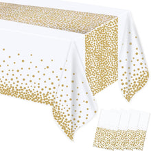 Einweg Tischdecke Gold Polka Dot, 137 x 274 cm, 4 Stück