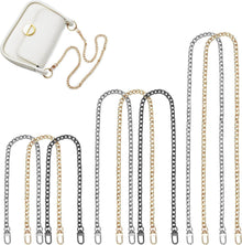 8er Set Taschenketten Metall Schulterriemen Gold Silber Schwarz