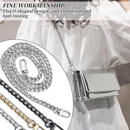 8er Set Metall Taschenkette Schultergurt Gold Silber Schwarz