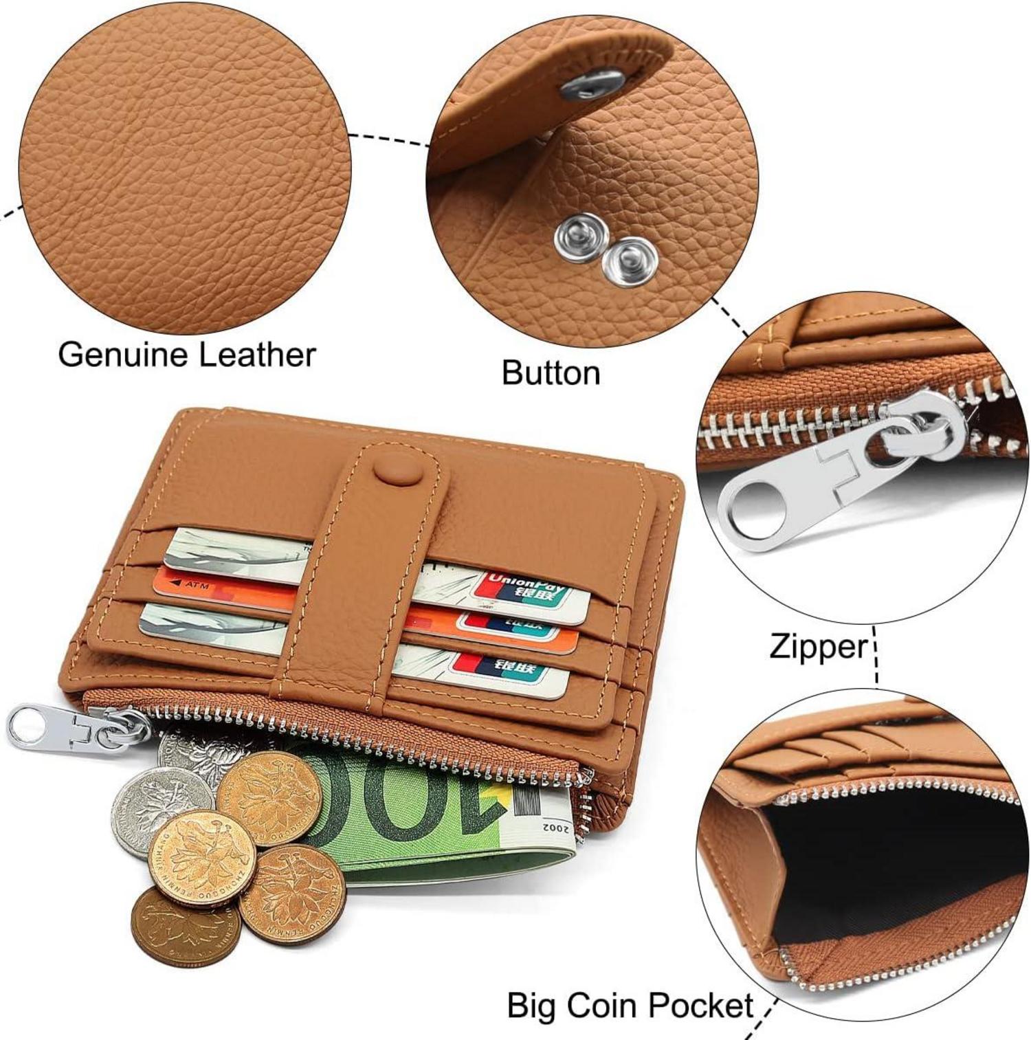 Echtes Leder RFID Kartenetui Damen Herren Slim Wallet Geschenkbox