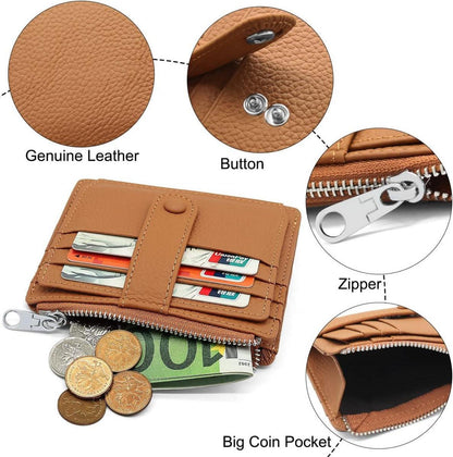 Echtes Leder RFID Kartenetui Damen Herren Slim Wallet Geschenkbox