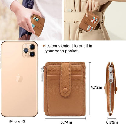 Echtes Leder RFID Kreditkartenetui Damen Herren Slim Wallet Geschenkbox