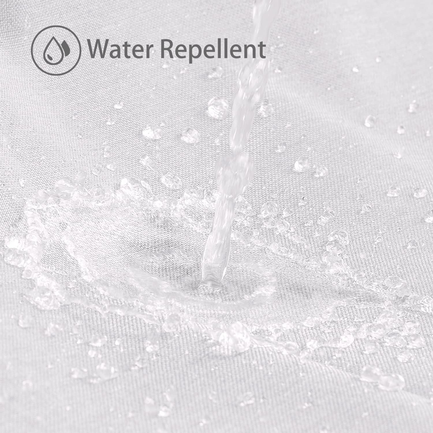 Duschvorhang Leinen Anti Schimmel wasserdicht 182x182cm Weiß - 1er Pack