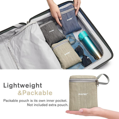 Kleiner Rucksack 10L Faltbarer Leichter Daypack Outdoor Wandern Beige