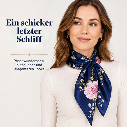 Quadratischer Satin Schal Damen 90x90cm – Vielseitiger Haarschmuck