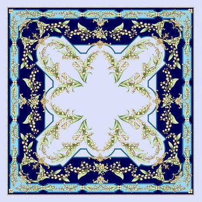 Quadratischer Satin Schal Damen 90x90cm – Vielseitiges Kopftuch