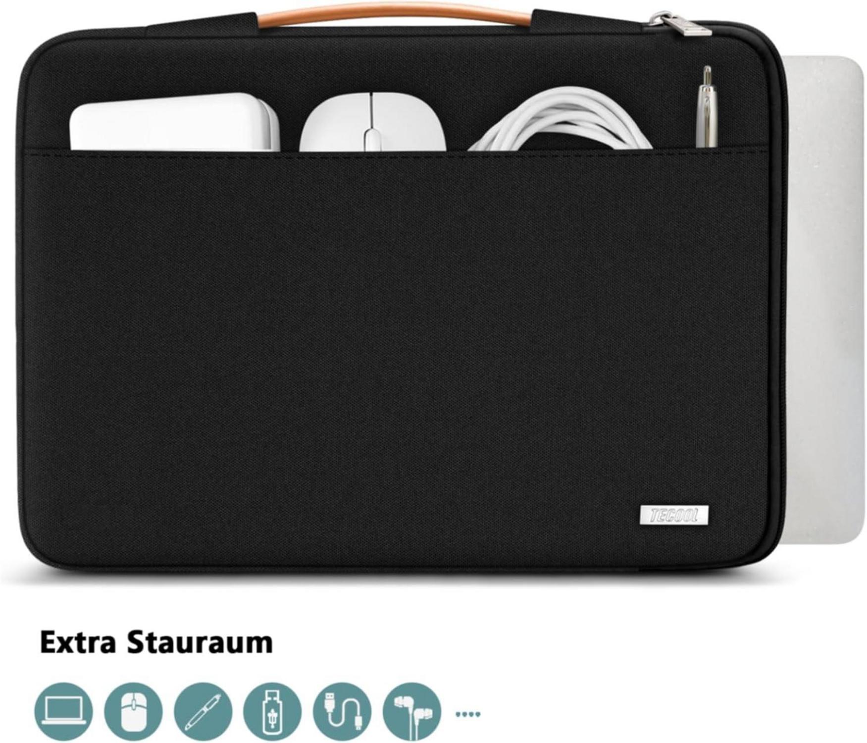 TECOOL 16 Zoll Laptoptasche MacBook Pro 16 Hülle Schwarz