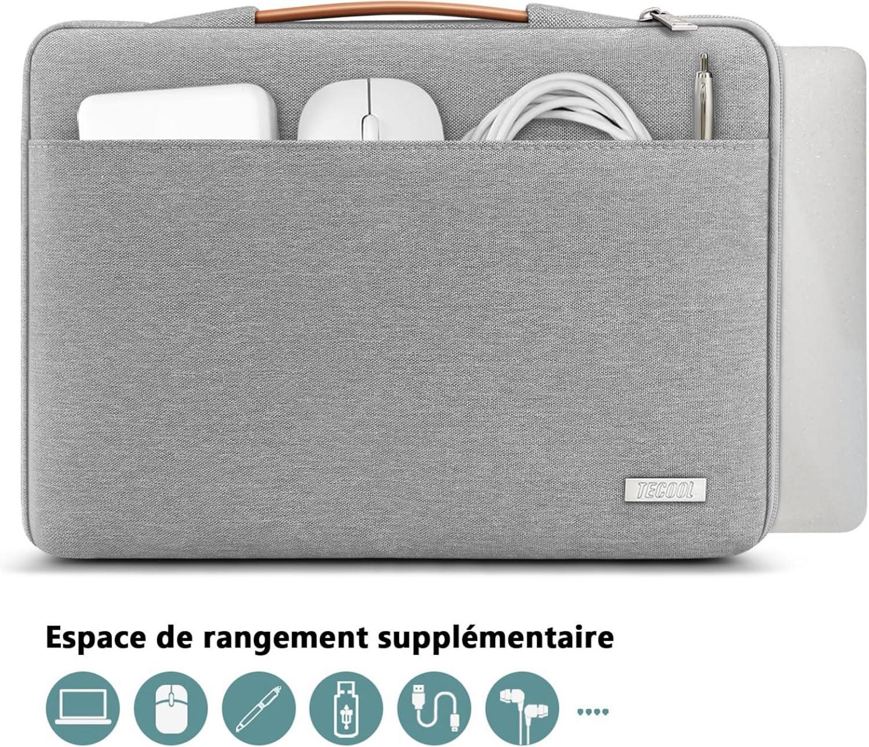 TECOOL 16 Zoll Laptoptasche MacBook Pro 16 Hülle Grau