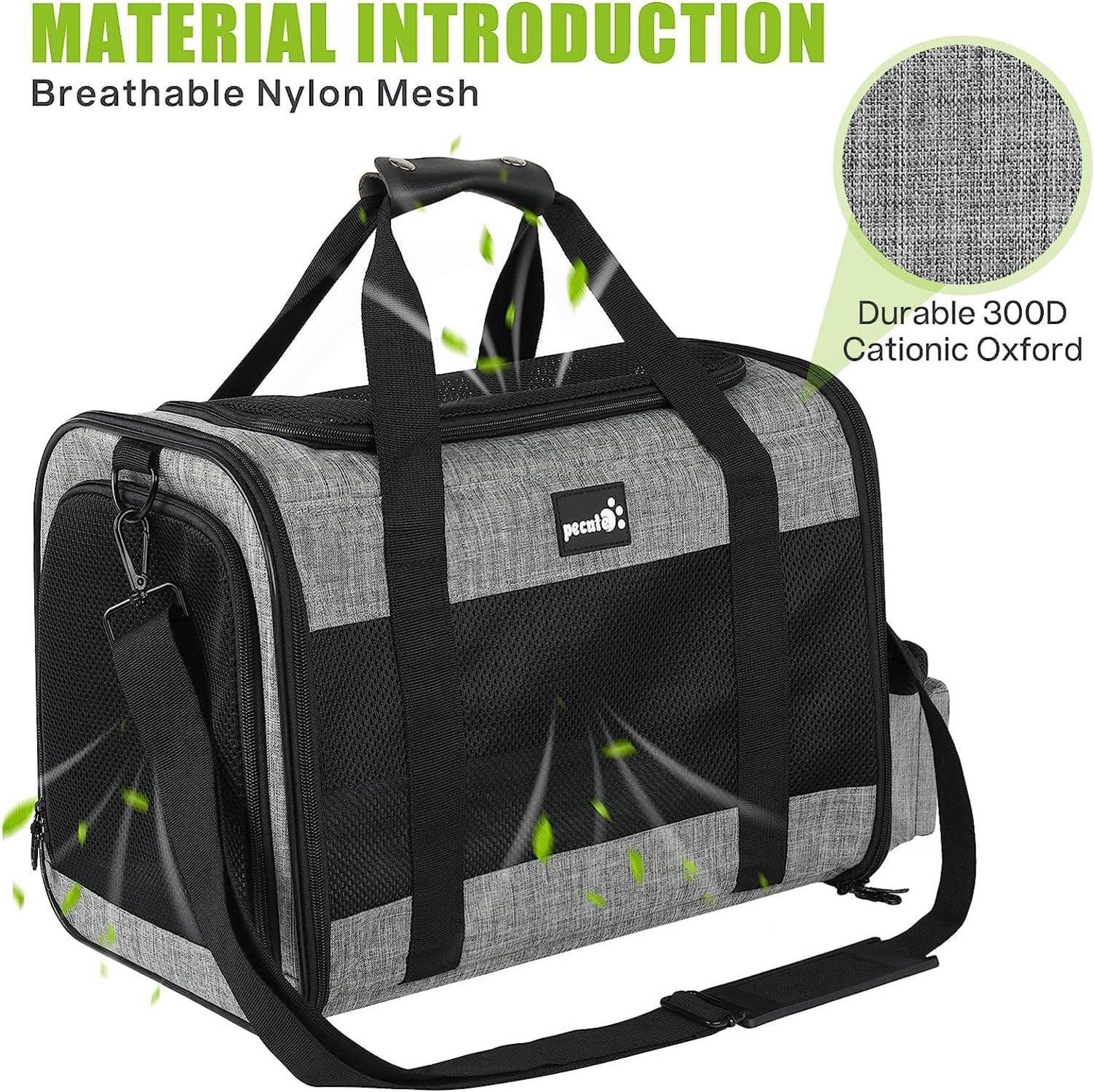 Katzen Transportbox Atmungsaktiv Hundetasche 6 Kg Grau 44 x 33 x 32.5 CM