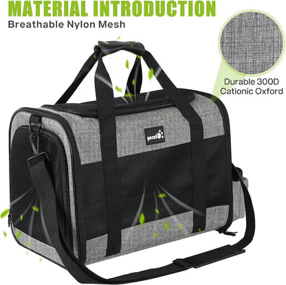 Katzen Transportbox Atmungsaktiv Hundetasche 6 Kg Grau 44 x 33 x 32.5 CM