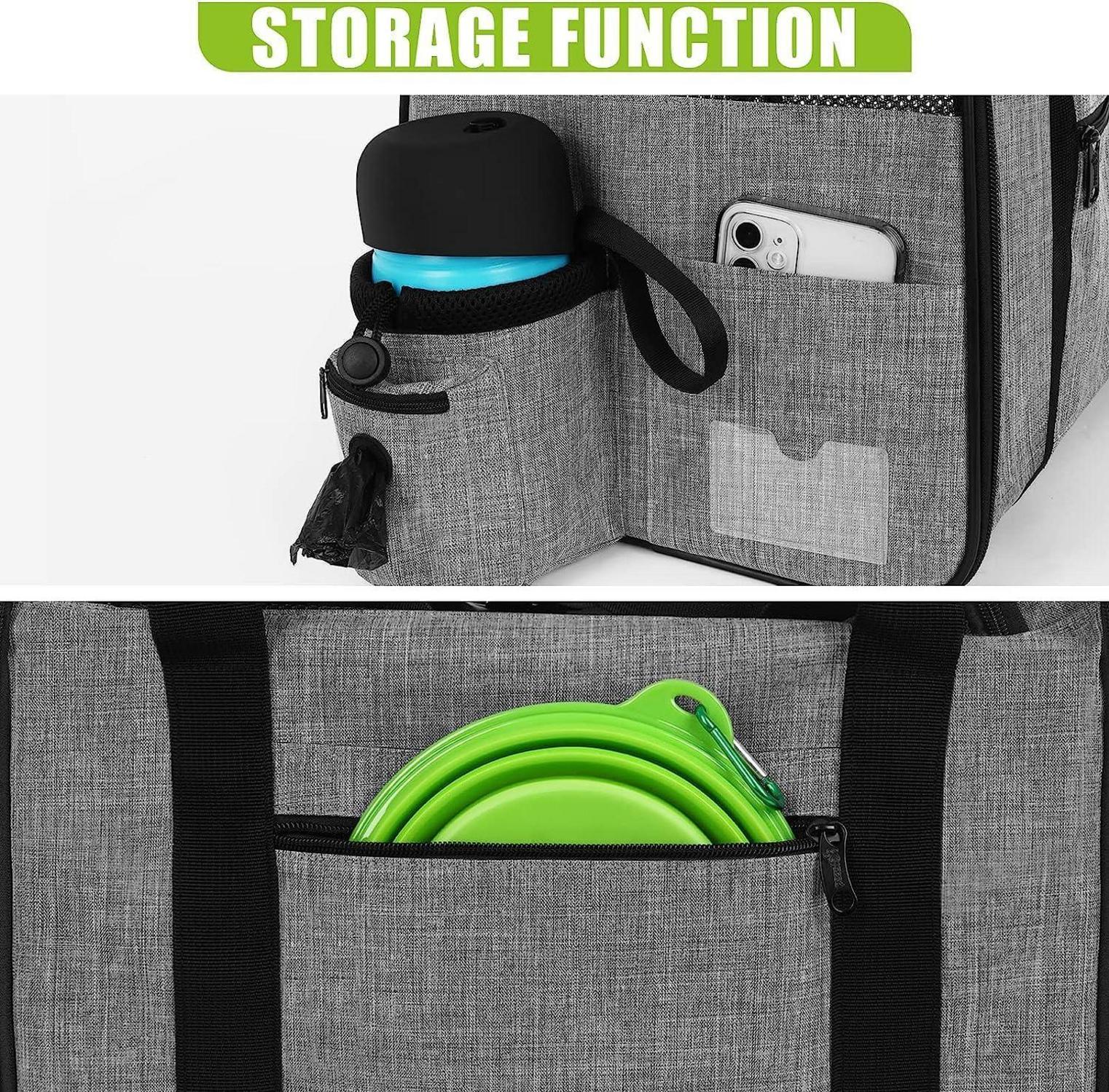 Katzentransportbox Atmungsaktiv Hundetasche 6 Kg Grau 44x33x32.5cm