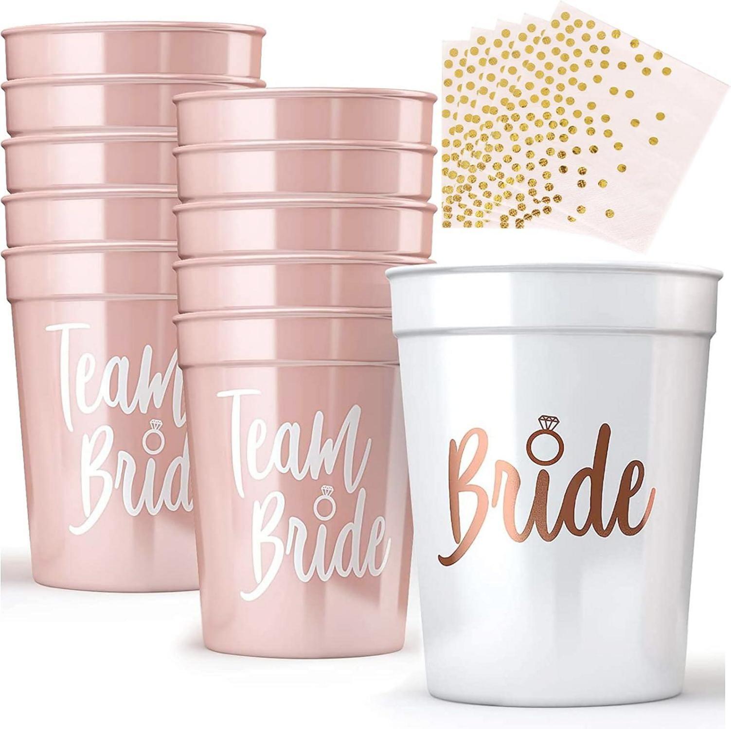 Bachelorette Party Cups Bride Tribe mit Servietten 11er Set
