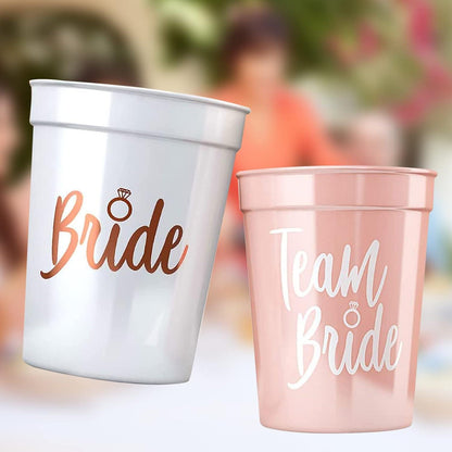 Bachelorette Party Cups 11er Set mit Servietten - Team Braut