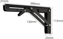 Klapphalterung Klappregalhalterung Wandmontage 2er Set 200mm