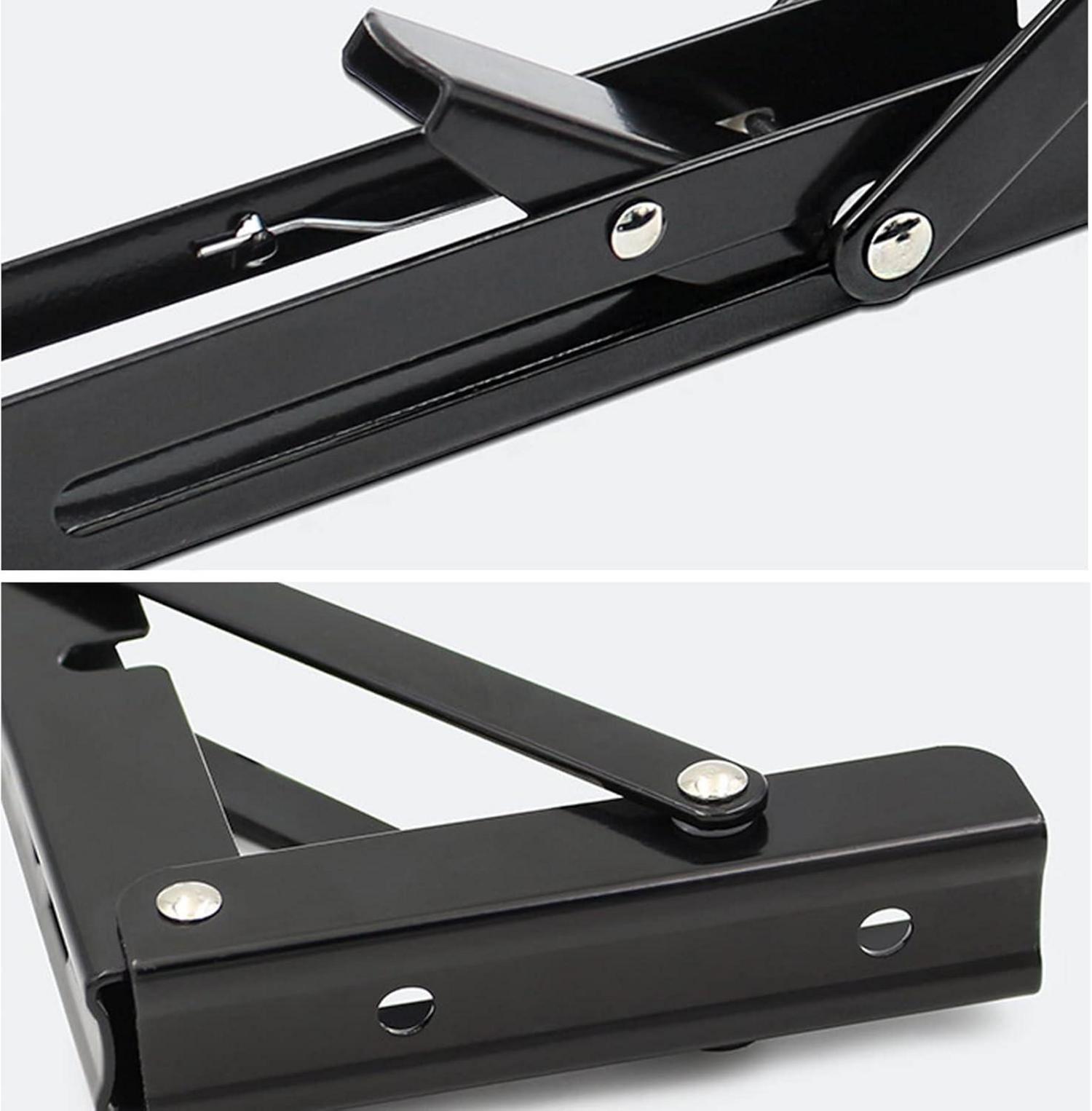 2x Klapphalterung Klappwinkel Regalträger 200mm Schwarz Wandmontage neu