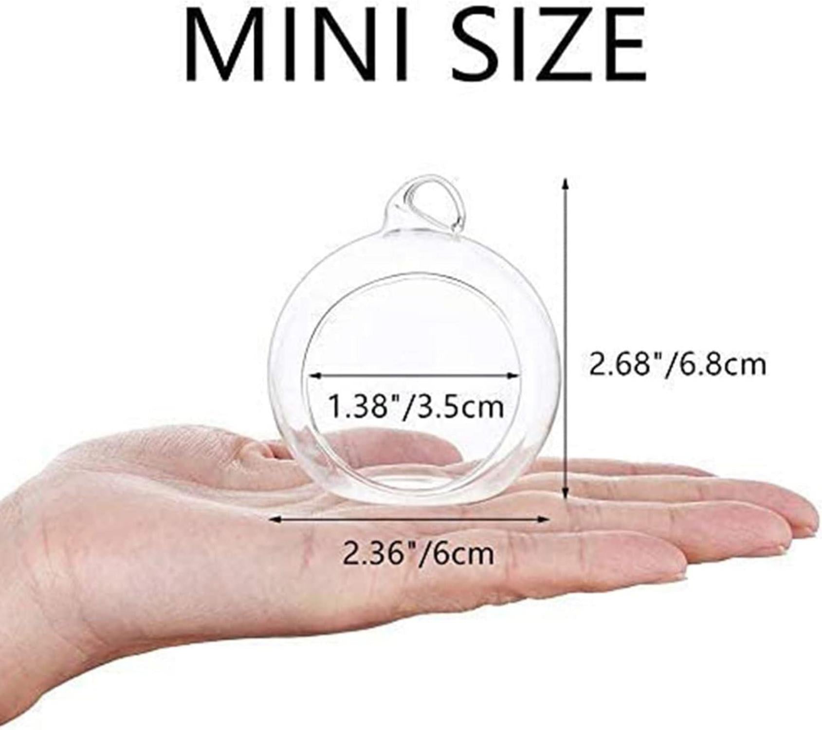 12er Set Hängende Glaskugeln Teelichthalter 6cm Hochzeit Deko