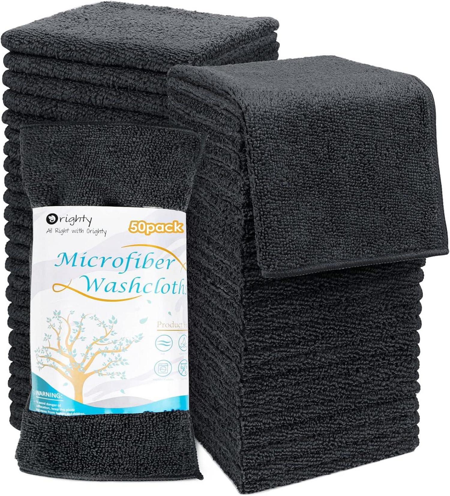 Mikrofaser Waschlappen und Handtücher Set, super saugfähig, 30,5 x