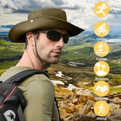 Boonie Hut Herren Damen mit UV Schutz, faltbar, Khaki