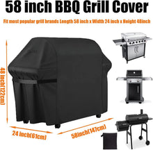 Grillabdeckung 600D Oxford-Stoff Wetterfest Schwarz