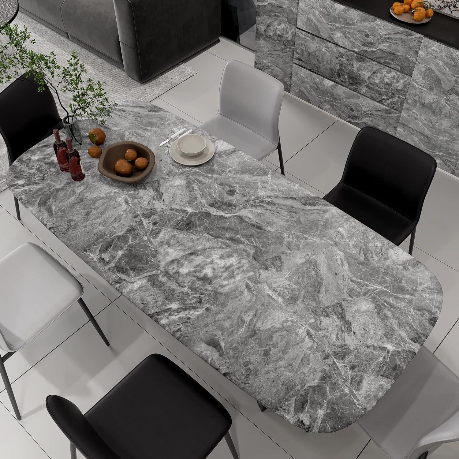 Dunkelgraue Marmor Klebefolie DIY 60CMx5M Selbstklebend Tapete