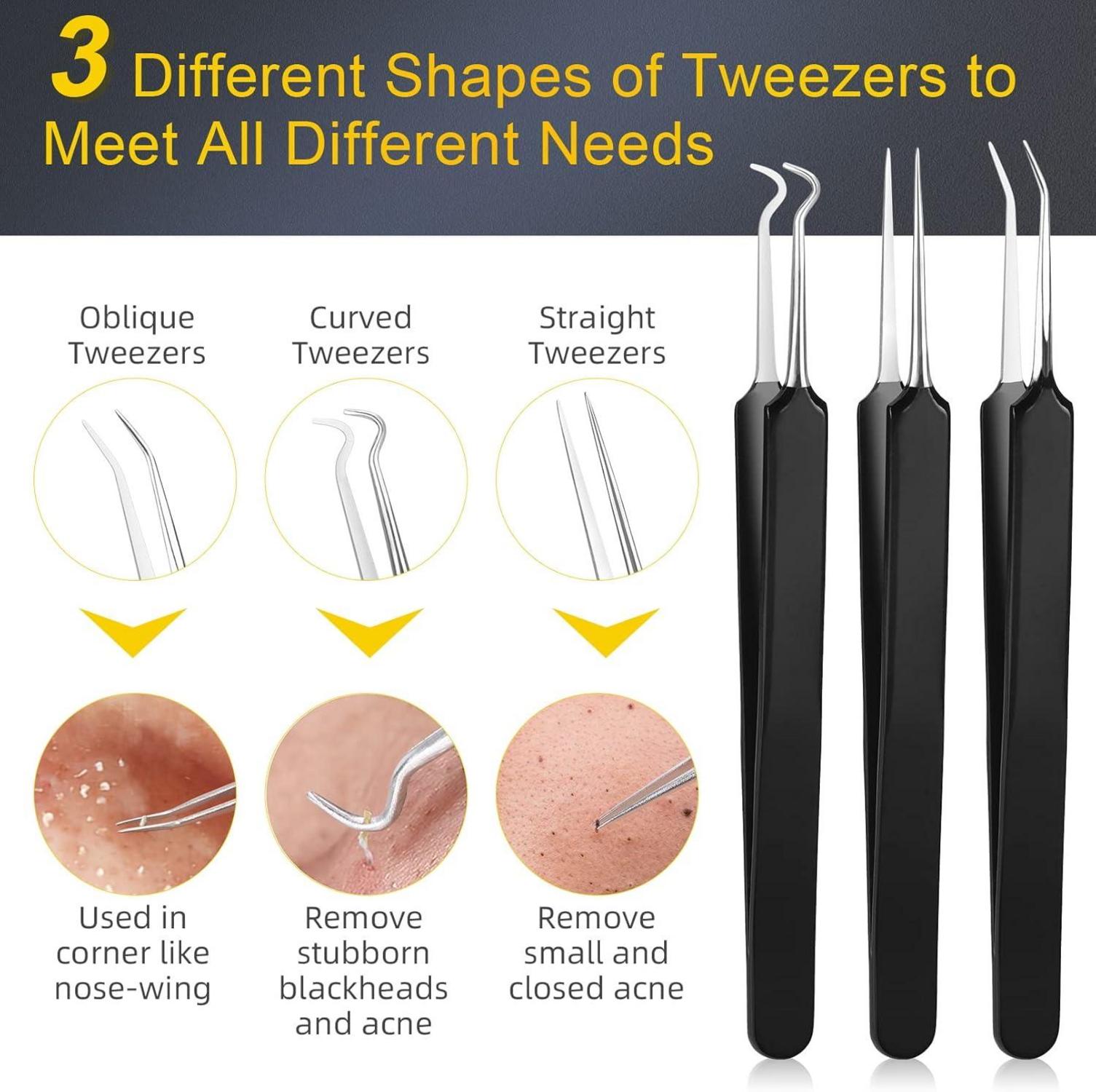 Mitesserentferner Set 15 Stücke Hochwertiger Blackhead