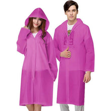 Regenponcho 2er Set Wiederverwendbar Transparent Unisex Pink