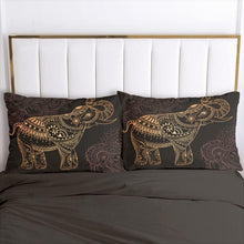 Bettwäsche Set 135x200 Elefant Dekor Boho Stil Microfaser